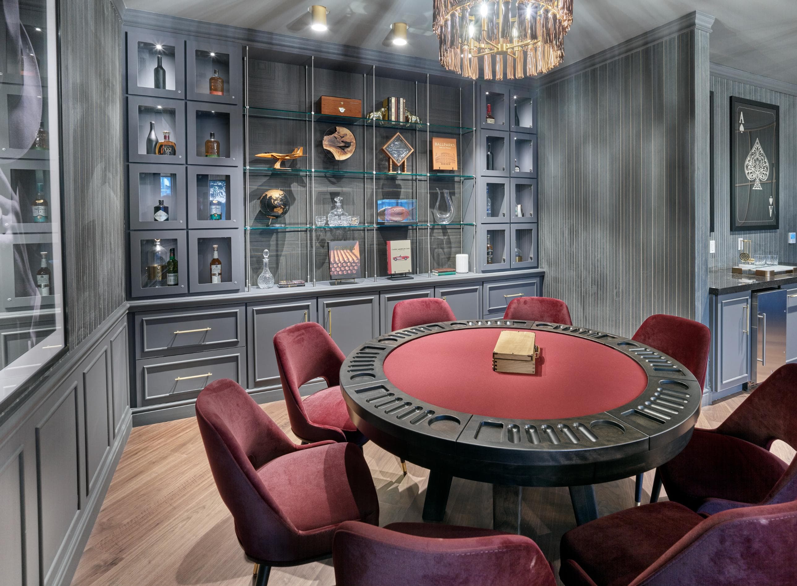 Private lounge and game room