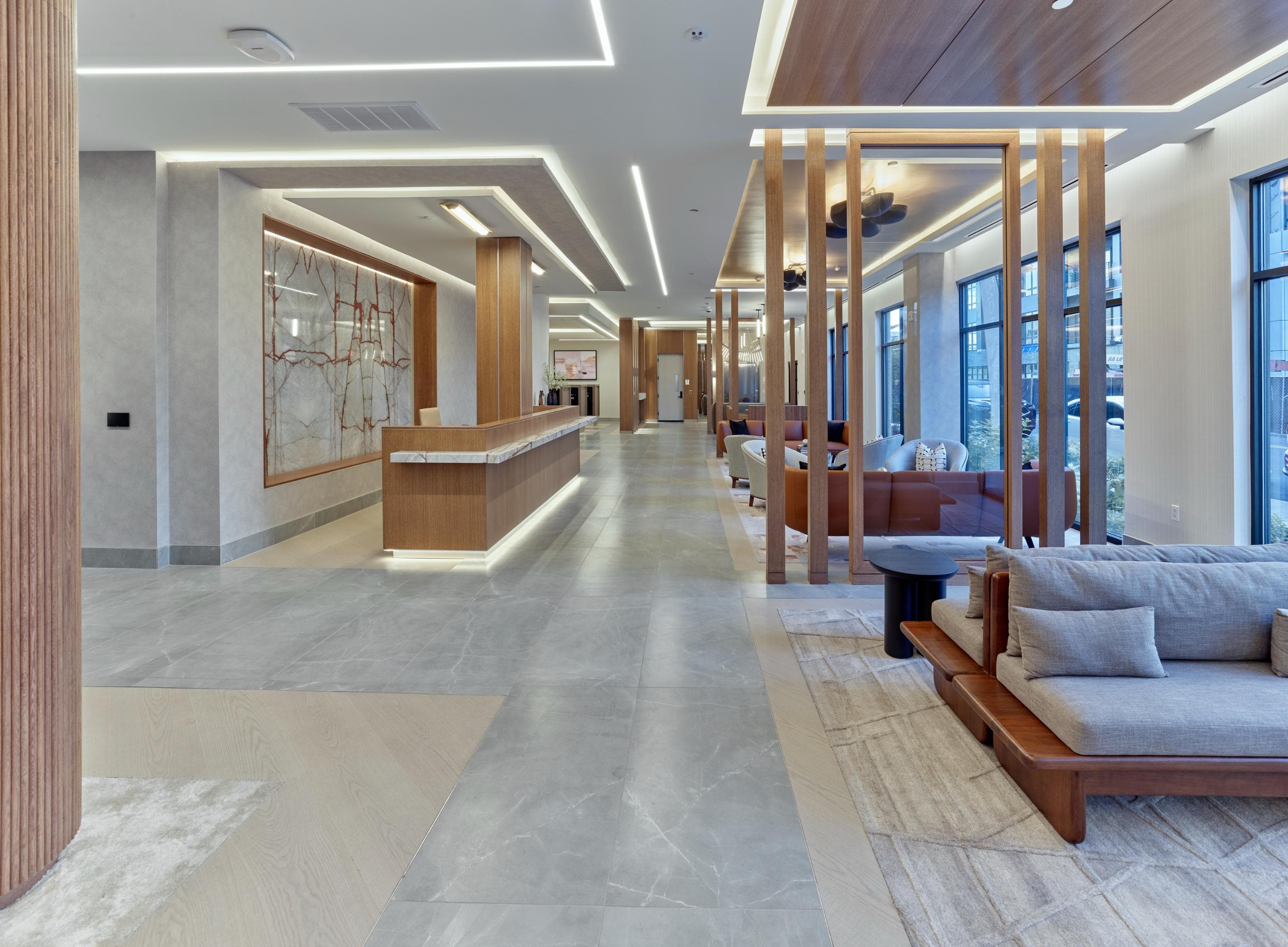 Concierge in a luxury apartment community with expansive resident amenities